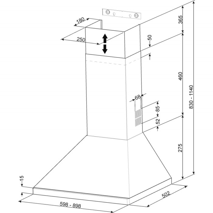 Smeg KD91XE 90cm Stainless Steel Chimney Cooker Hood Appliances Direct