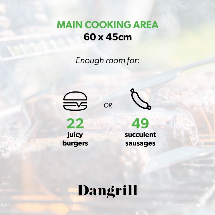 Dangrill 4 Burner Gas BBQ in Black With Side Burner