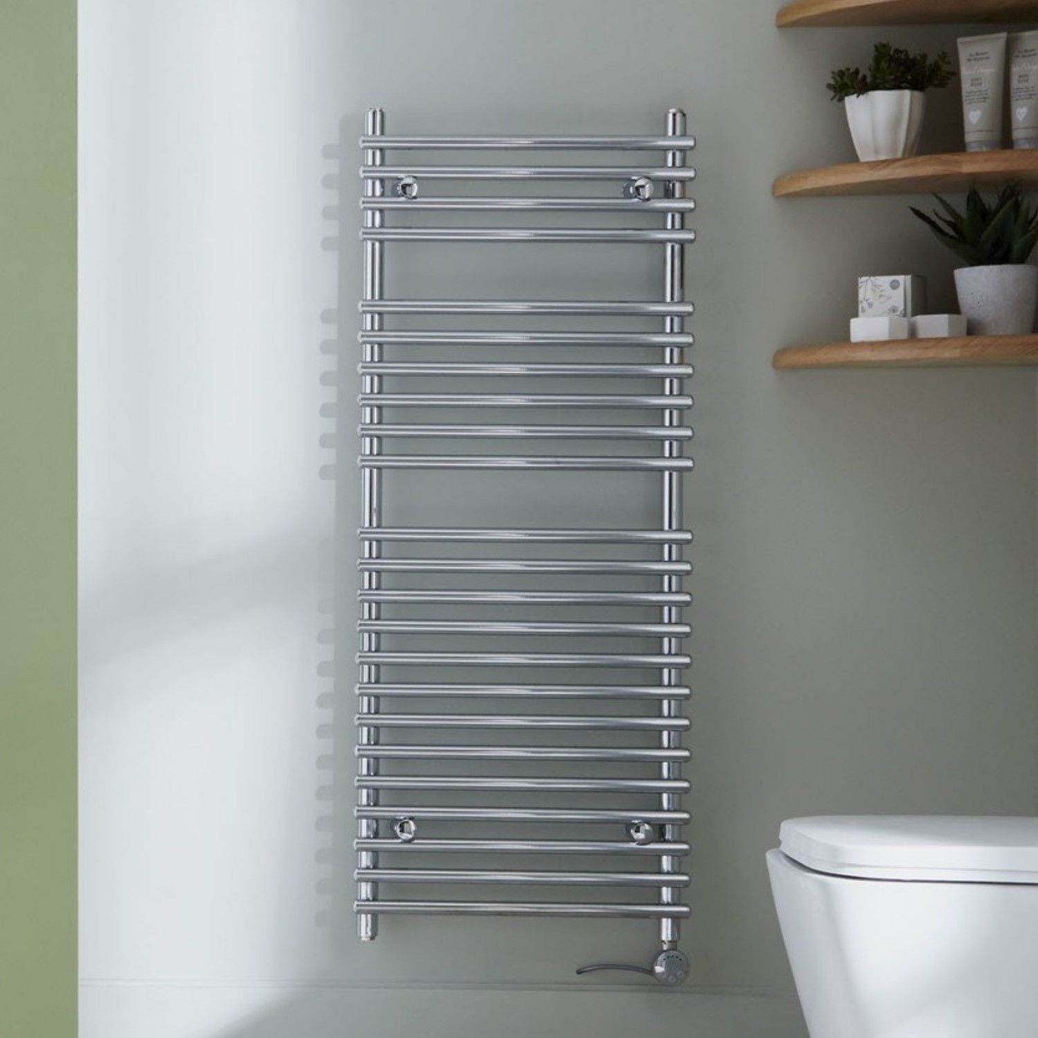 Chrome Heated Towel Rail Radiator 1200 x 500mm - Iridio