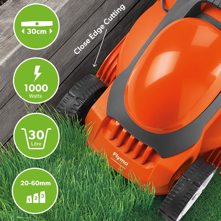Refurbished Flymo EasiMow 300R 30cm Rotary Corded Electric Lawnmower
