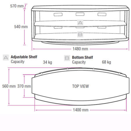 BDI Valera 9729 TV Stand - up to 65 Inch