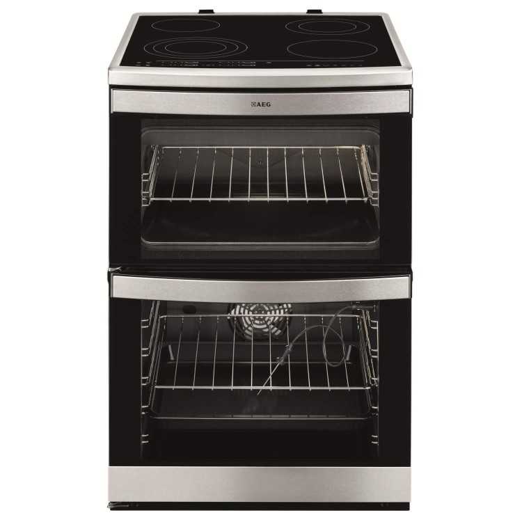 GRADE A2 - AEG 49176V-MN COMPETENCE 60cm Electric Cooker with Ceramic Hob in Stainless steel
