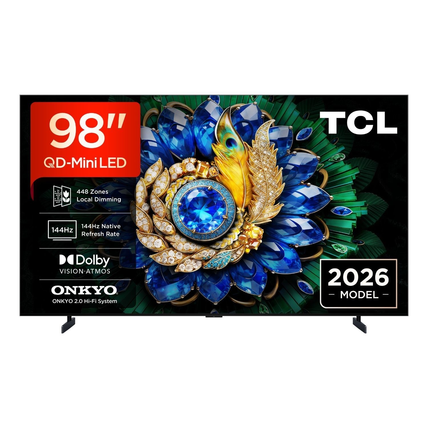 Tcl 98A400m-Uk 98-Inch 4K Qd-Mini Led Google Tv Ultra Hd Hdr Smart Tv With Dolby Vision 144Hz Gaming & Premium Cinemati 98A400M-UK