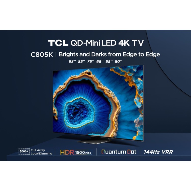 TCL C805K 75 inch Smart Mini LED 4K Ultra HD Google QLED TV