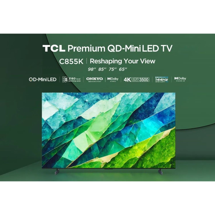 TCL C855K 75 inch Smart Mini LED 4K Ultra HD Google QLED TV