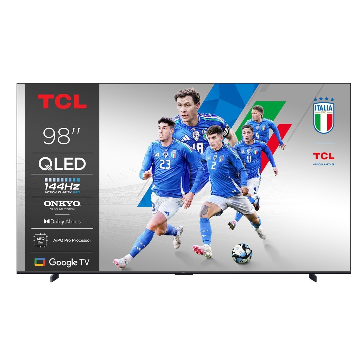 Tcl 98P8k-Uk 98 4K Qled Smart Google Tv 144Hz Dolby Vision Iq Onkyo 2.1 Sound 98P8K-UK