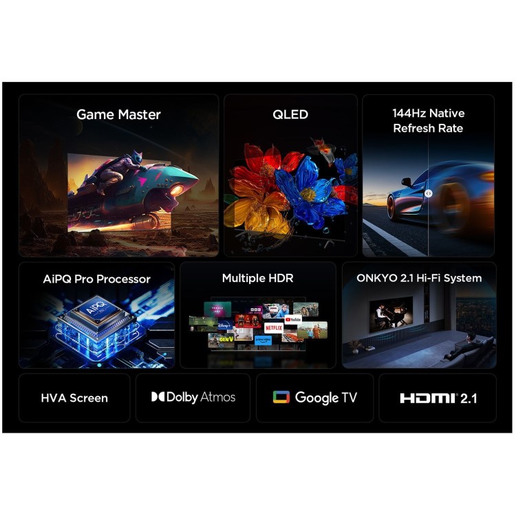 TCL 98P8K-UK 98" 4K QLED HDR Ultra HD Google TV