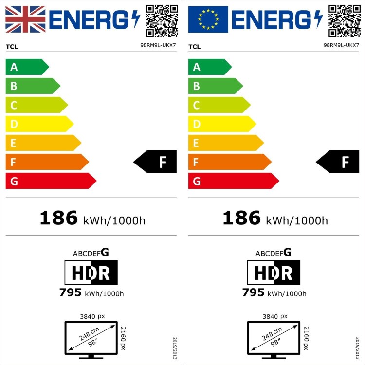TCL 98RM9L-UK 98-Inch 4K RGB Mini LED Google TV  Ultra HD HDR Smart TV with Dolby Vision IQ 144Hz Gaming & AI Picture Engine