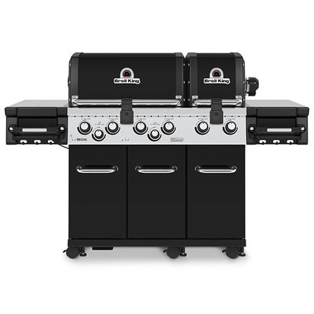 Broil King Regal S 690 IR - 6 Burner Gas BBQ Grill with Side Burner - Black