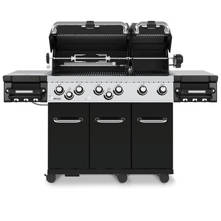Broil King Regal S 690 IR - 6 Burner Gas BBQ Grill with Side Burner - Black
