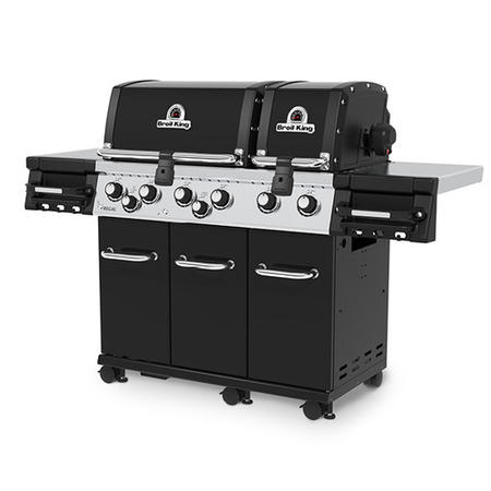 Broil King Regal S 690 IR - 6 Burner Gas BBQ Grill with Side Burner - Black