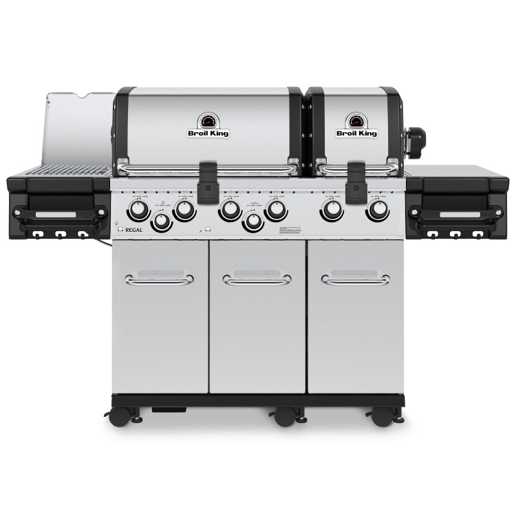Broil King Regal S 690 IR - 6 Burner Gas BBQ Grill with Side Burner - Stainless Steel