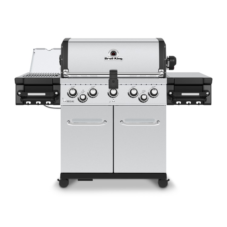 Broil King Regal S 590 IR - 5 Burner Gas BBQ Grill with Side Burner - Stainless Steel