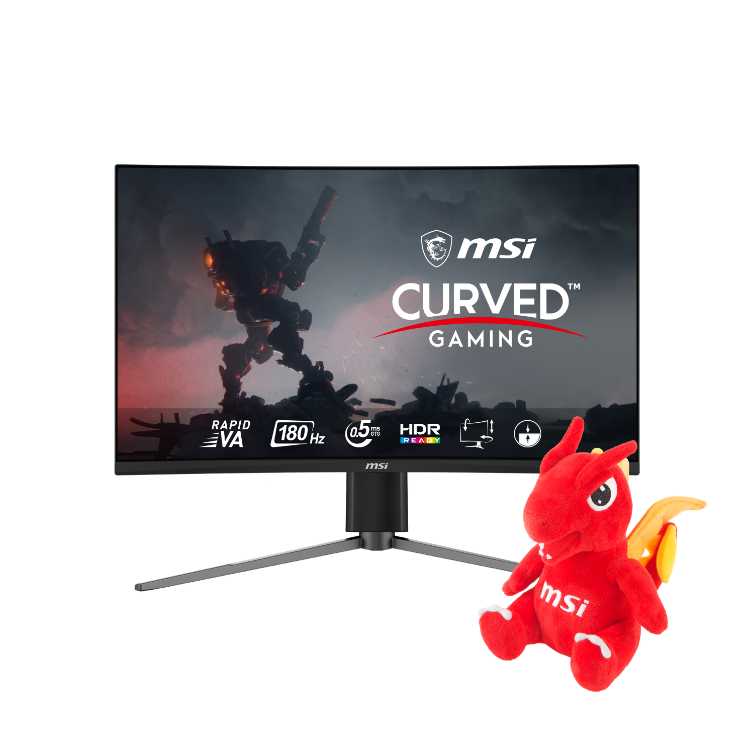 Msi Mag 27Cq6f 27 Va Wqhd 180Hz 0.5Ms Curved Gaming Monitor 9S6-3CD91M-003