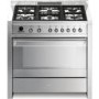 Smeg A1-7 Opera 90cm Dual Fuel Range Cooker - Stainless Steel