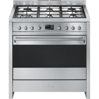 Smeg Opera 90cm Dual Fuel Single Oven Range Cooker - Stainless Steel Smeg Opera 90cm Dual Fuel Single Oven Range Cooker - Stainless Steel