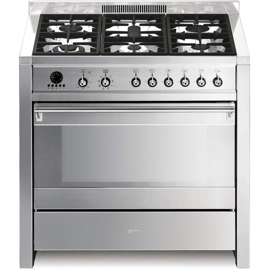 Smeg A17 Opera 90cm Dual Fuel Range Cooker Stainless Steel Appliances Direct