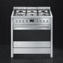 Smeg Opera 90cm Dual Fuel Single Oven Range Cooker - Stainless Steel