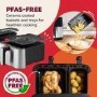 GRADE A1 - Instant Pot Dual Vortex Air Fryer PFAS Free Large 11L Twin 7L and 4L Baskets 8-in-1 Dehydrate Grill Bake Roast Reheat Non-Stick Easy Clean Dishwasher Safe Stainless Steel