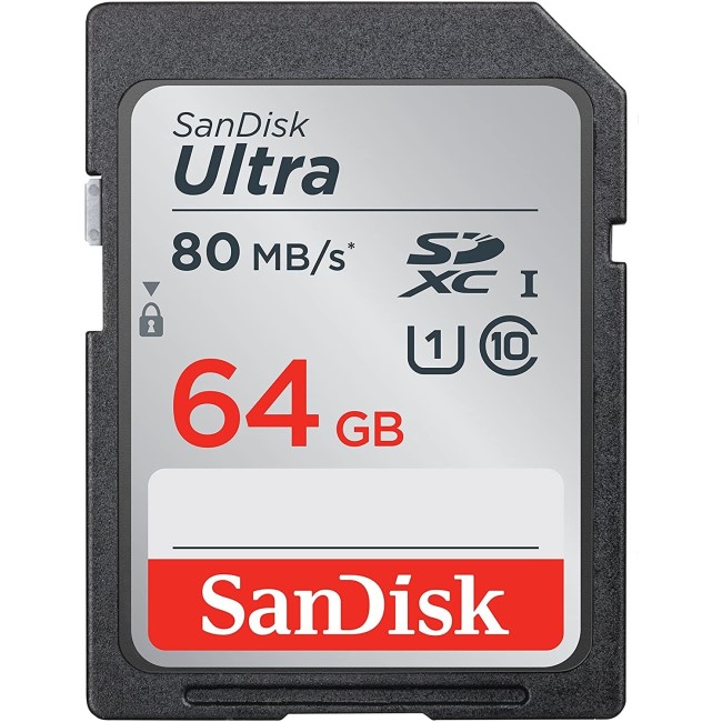 Box Open Sandisk Ultra Plus 64GB Memory Card