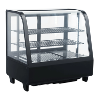 GRADE A1 - Hamoki iMT-100L Countertop Display Fridge - 100 Ltr, Curved Front, Black