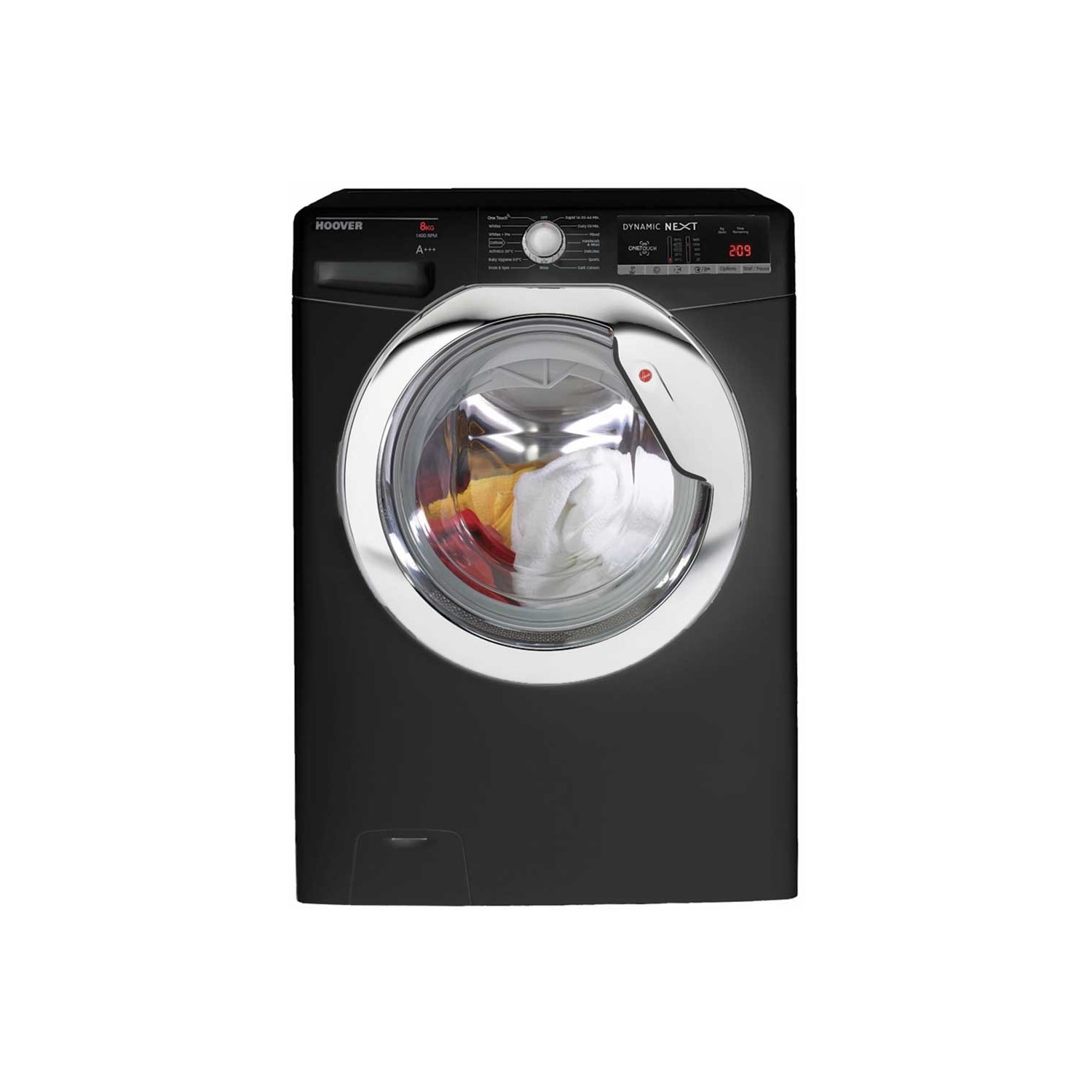 Refurbished Hoover DXOA48C3B/1-80 8kg 1400rpm Freestanding Washing Machine - Black