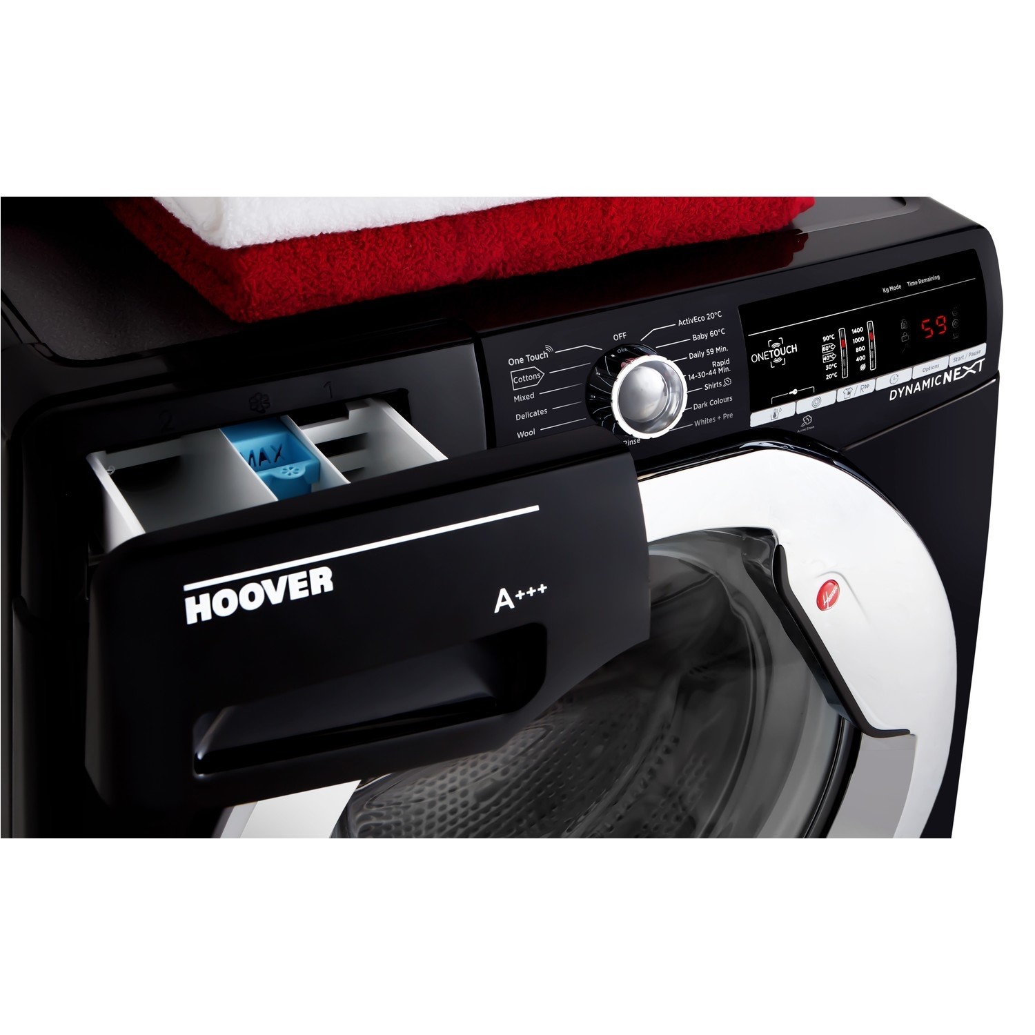 Hoover DXOA49C3B 1 80 Dynamic Next 9kg Freestanding Washing Machine Hoover DXOA49C3B 1 80 Dynamic Next 9kg Freestanding Washing Machine