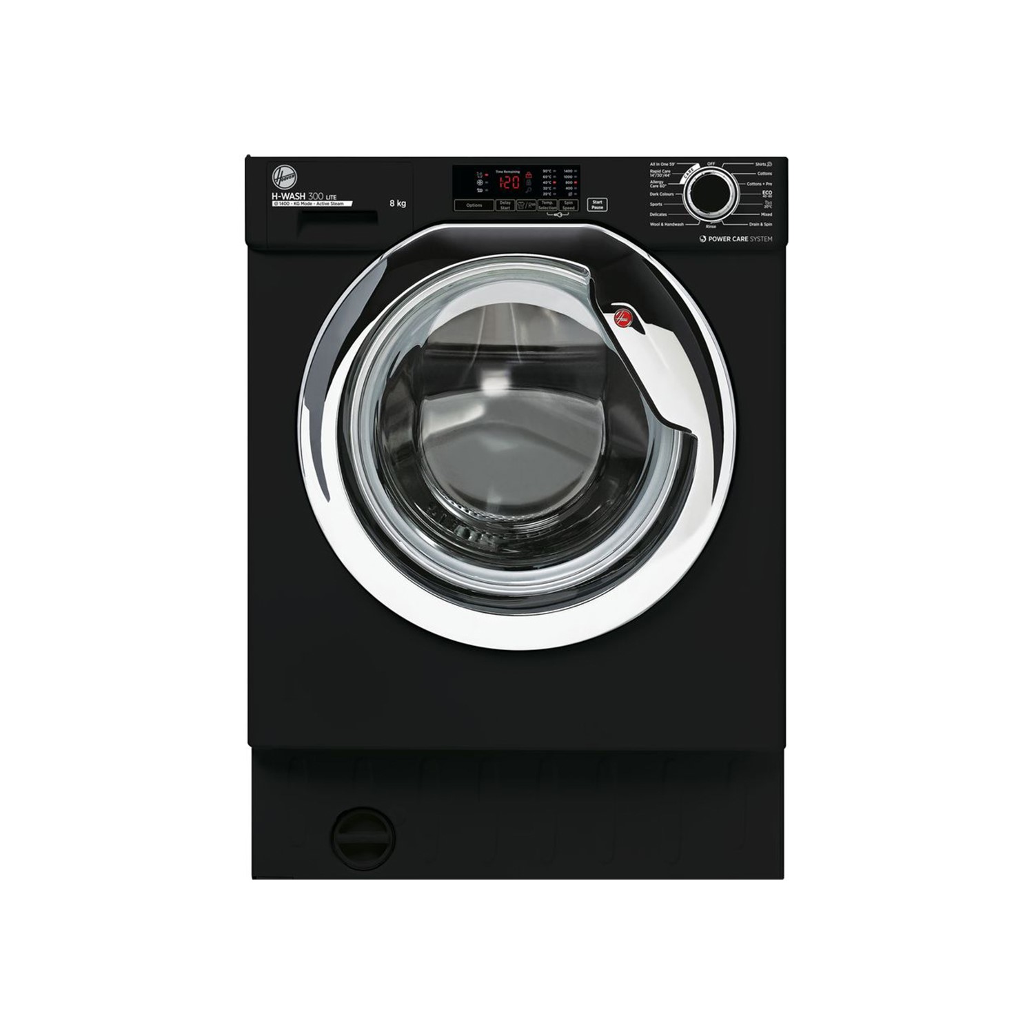 Refurbished Hoover H-Wash 300 HBWS48D1ACBE Integrated 8 KG 1400 Spin Washing Machine