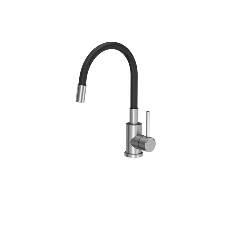 ONLY OPENED - Quadron Maggie kitchen faucet steel / black hose