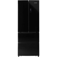 Refurbished Hoover HMN7182BK Freestanding 304 Litre American Frost Free Fridge Freezer 