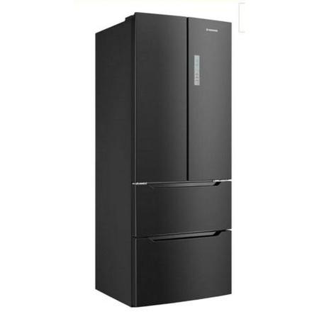 Refurbished Hoover HMN7182BK Freestanding 304 Litre American Frost Free Fridge Freezer 