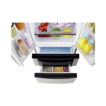 Refurbished Hoover HMN7182BK Freestanding 304 Litre American Frost Free Fridge Freezer 