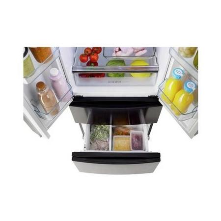 Refurbished Hoover HMN7182BK Freestanding 304 Litre American Frost Free Fridge Freezer 