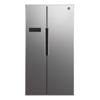 Refurbished Hoover HHSBSO6174XK Freestanding 521 Litre 50/50 Frost Free American Fridge Freezer Stainless Steel