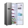 Refurbished Hoover HHSBSO6174XK Freestanding 521 Litre 50/50 Frost Free American Fridge Freezer Stainless Steel