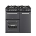 A1/444411819 Refurbished Belling Farmhouse 90cm Dual Fuel Range Cooker - Anthracite