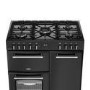 GRADE A1 - Belling Farmhouse 90cm Dual Fuel Range Cooker - Black