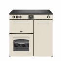 A1/444411824 Refurbished Belling Farmhouse 90cm Electric Induction Touch Range Cooker - Cream