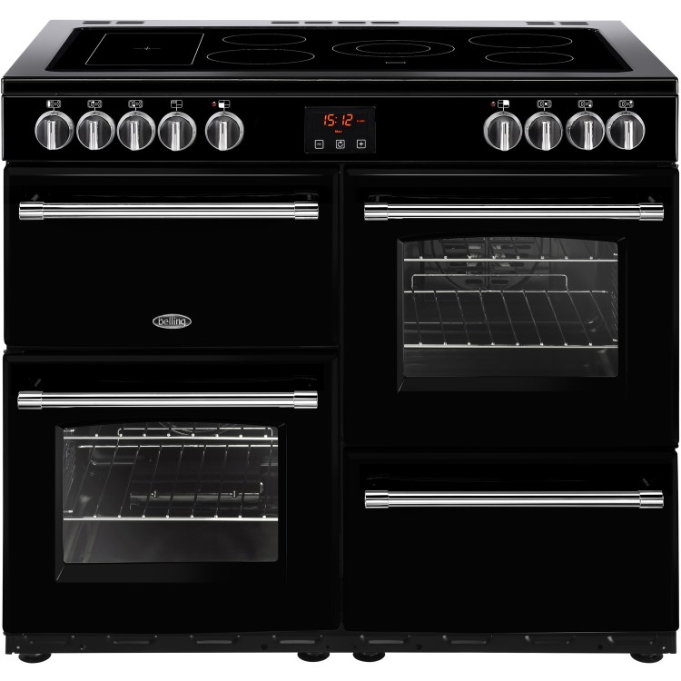 Belling Farmhouse 100E 100cm Electric Range Cooker - Black