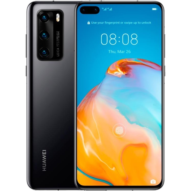 Refurbished Huawei P40 5G Black 6.1" 128GB 5G Dual SIM Unlocked & SIM Free Smartphone