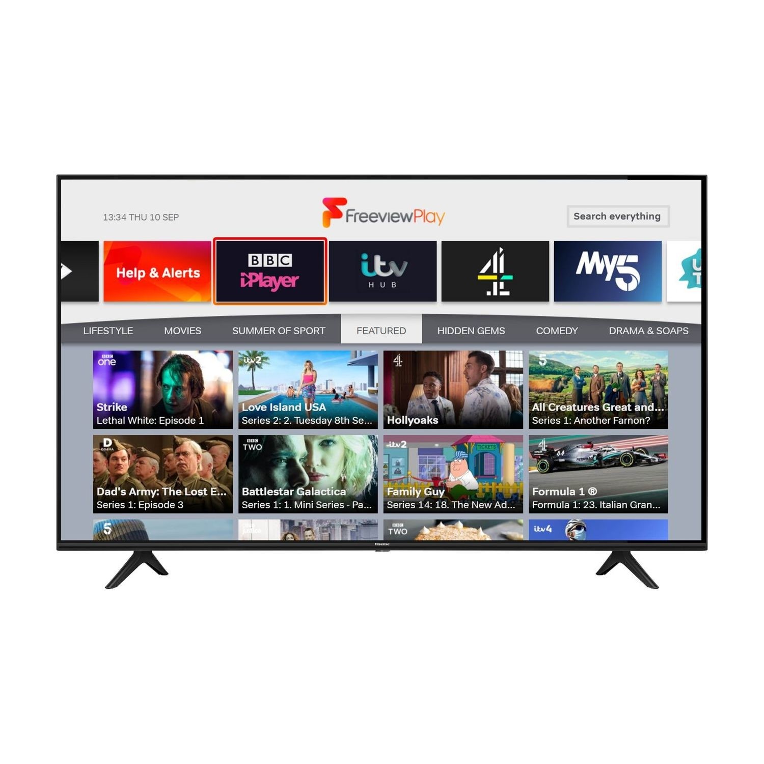 GRADE A2 - Refurbished Hisense 58 4K Ultra HD with HDR LED Freeview Play Smart TV