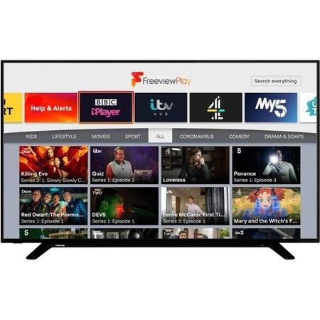 GRADE A3 - Refurbished Toshiba 55" 4K Ultra HD with HDR10 LED Freeview Play Smart TV