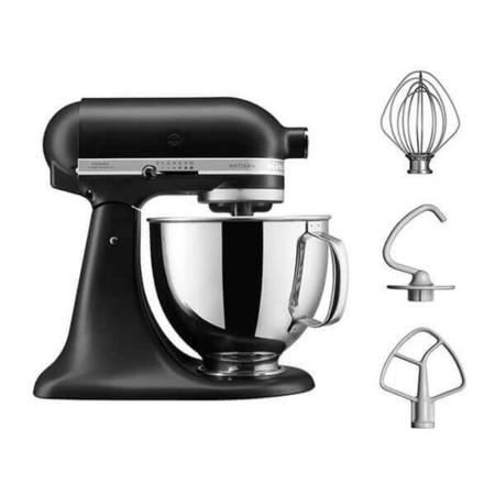 Refurbished KitchenAid Artisan KSM125BBM 4.8 Litre Stand Mixer Matte Black