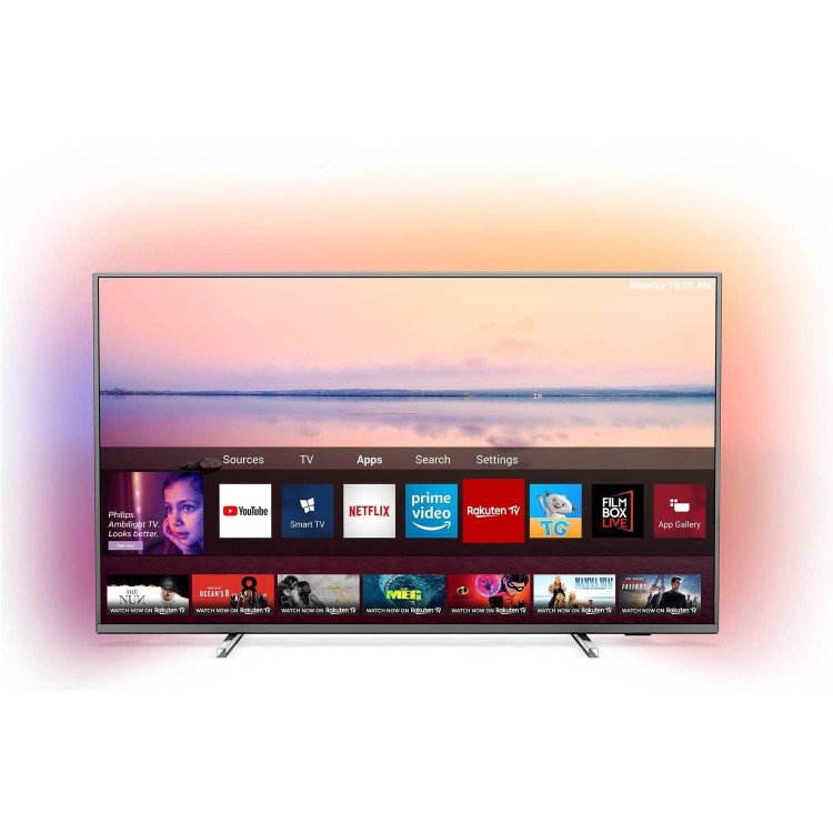 Refurbished Philips Ambilight 65" 4K Ultra HD with HDR LED Freeview Play Smart TV Without Stand