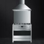 Refurbished Smeg Opera 90cm Dual Fuel Single Oven Range Cooker - Stainless Steel