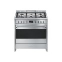 A1/A1-9 Refurbished Smeg Opera 90cm Dual Fuel Single Oven Range Cooker - Stainless Steel