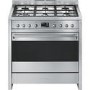 Refurbished Smeg Opera 90cm Dual Fuel Single Oven Range Cooker - Stainless Steel