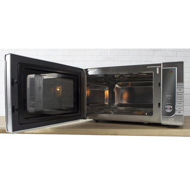 GRADE A2 - electriQ 40L 1000W Freestanding Digital Combination Microwave in Stainless Steel