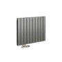 Refurbished Eco Eleganza Anthracite Horizontal Flat Aluminium Middle Connection Radiator 600x750mm Double Panel 3056 BTU