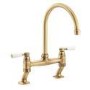 ONLY OPENED - Abode Traditional Bridge Mixer Tap - Antique Brass